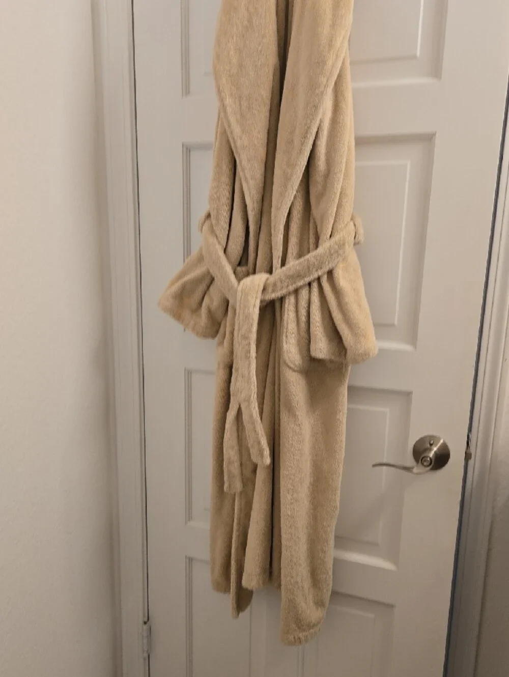 Restoration Hardware Sand Beige Plush Terry Bathrobe